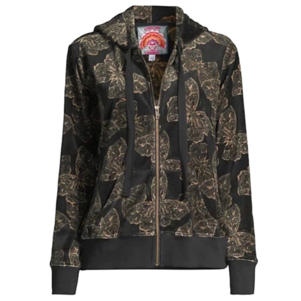 Johnny was velour zip up hoodie NWT